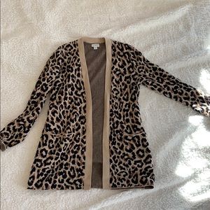 Jcrew Leopard Sweater Cardigan